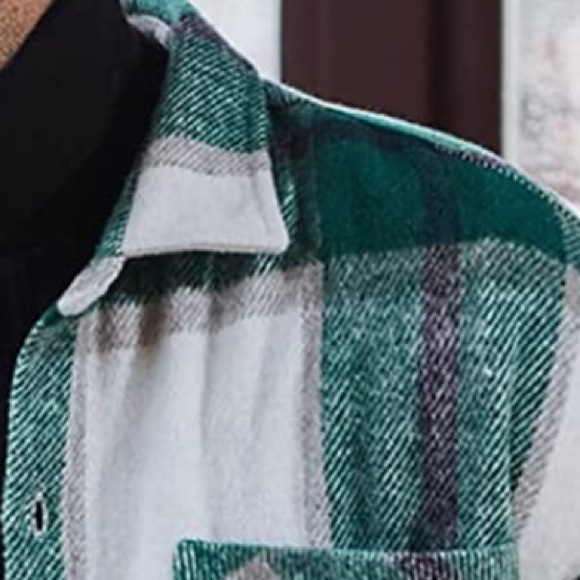 BRAND NEW MENS TRENDY PLAID FLANNEL SHIRT NWT (FALL FASHION) - Picture 5 of 5